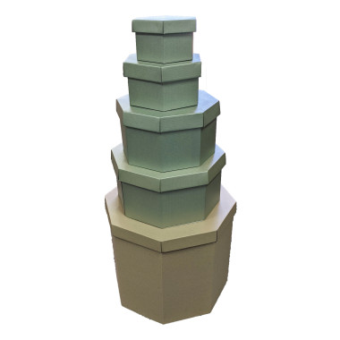 Pyramid of 6 Multi Sided Boxes BPYOCT